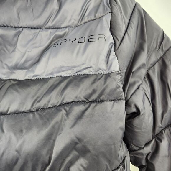 Spyder youth puffer jacket with hood - Picture 3 of 8